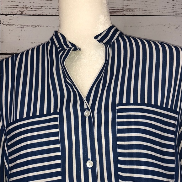 Royal blue and white striped tunic - Picture 2 of 7